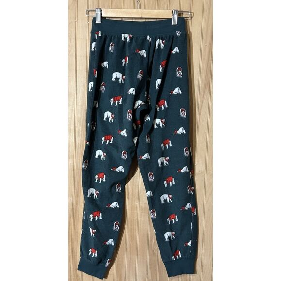 Aeropostale Women's Small Pajama Pants Dark Green Bears - Picture 2 of 4